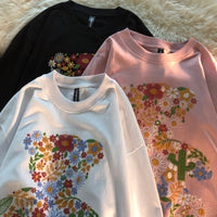 "FLORAL BEAR EMBROIDERY" T-SHIRT UB2366