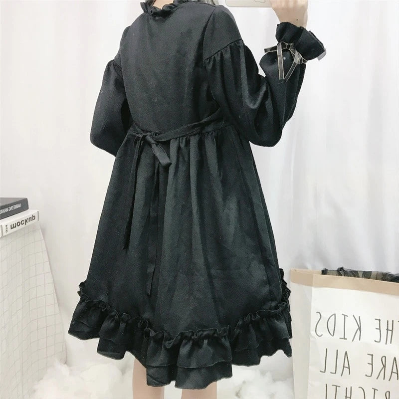 "BLACK CUTE MOON BOWKNOT" DRESS N050603