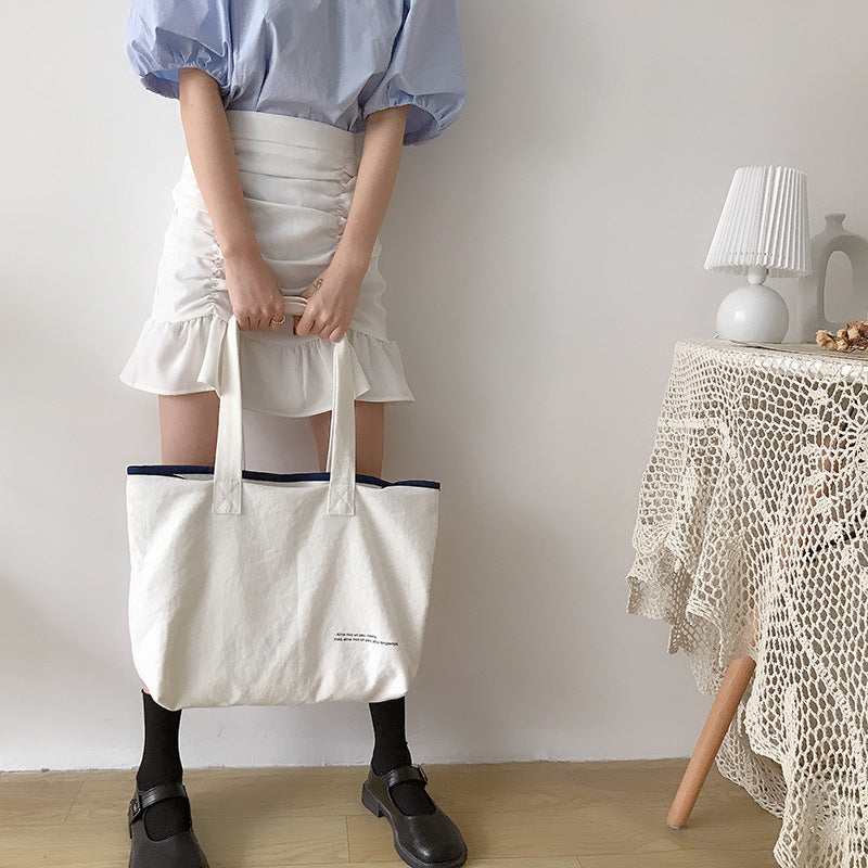 "HARAJUKU BLUE WHITE CANVAS" BAG UB2416