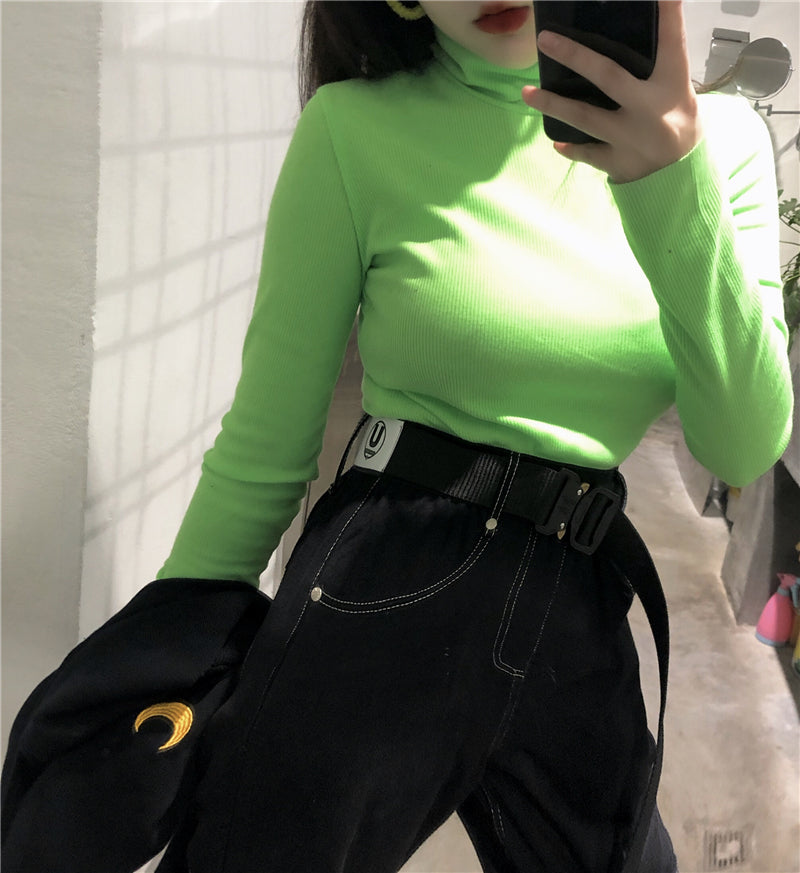 "GREEN T-SHIRT + MOON SWEATER CARDIGAN" TWO-PIECE SUIT UB2464