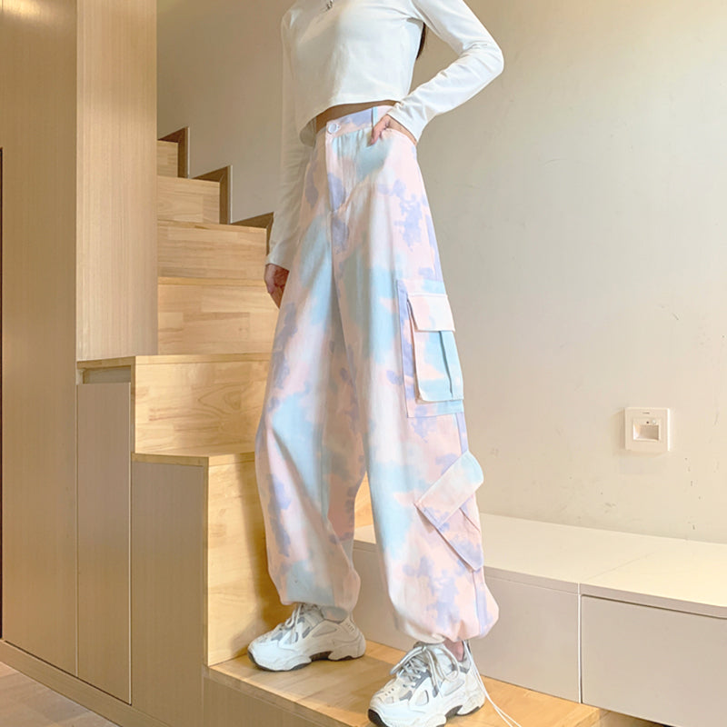"PINK BLUE PURPLE TIE-DYE" PANTS N050605