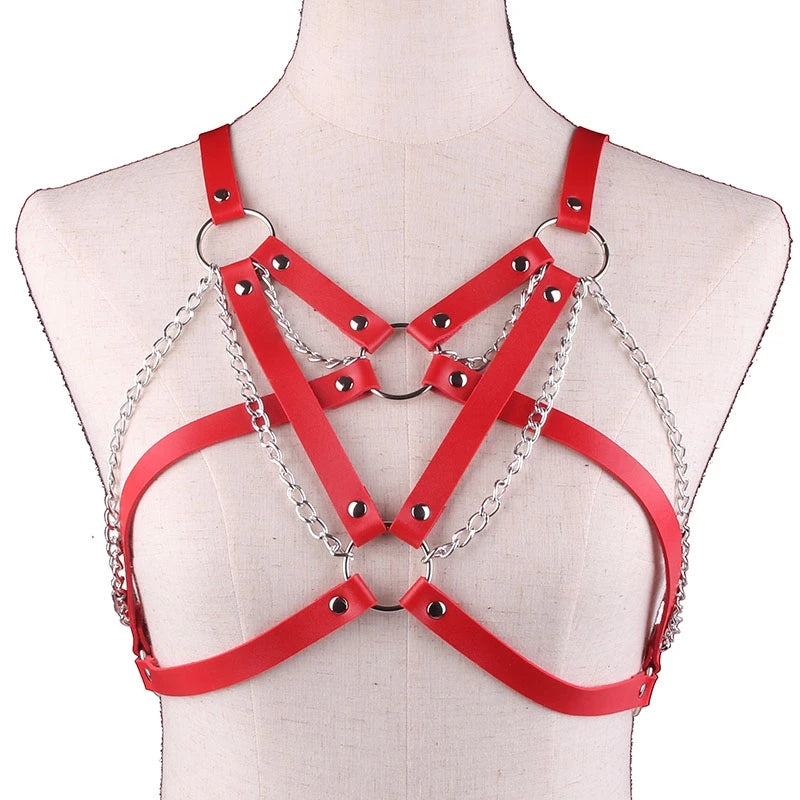 PUNK PU METAL CHAIN SEXY BELT UB2481