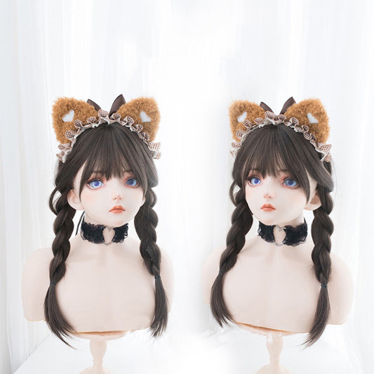 "COLD BROWN PUNK PONYTAIL LONG" WIG N012804