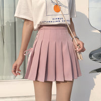 "LACE-UP PLEATED" SKIRT N081107