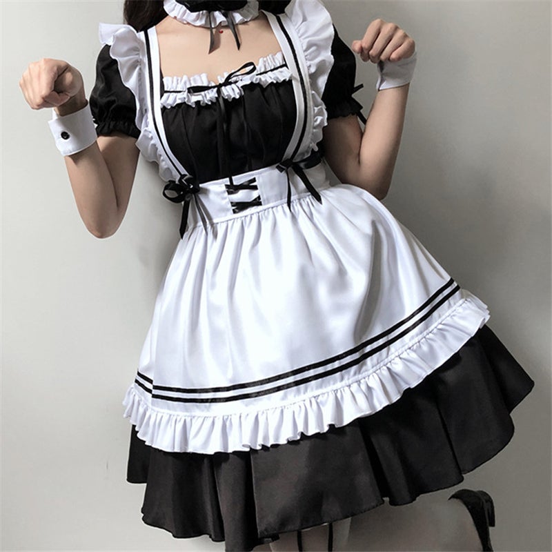 "CUTE LOLITA BLACK WHITE" MAID OUTFIT N010802
