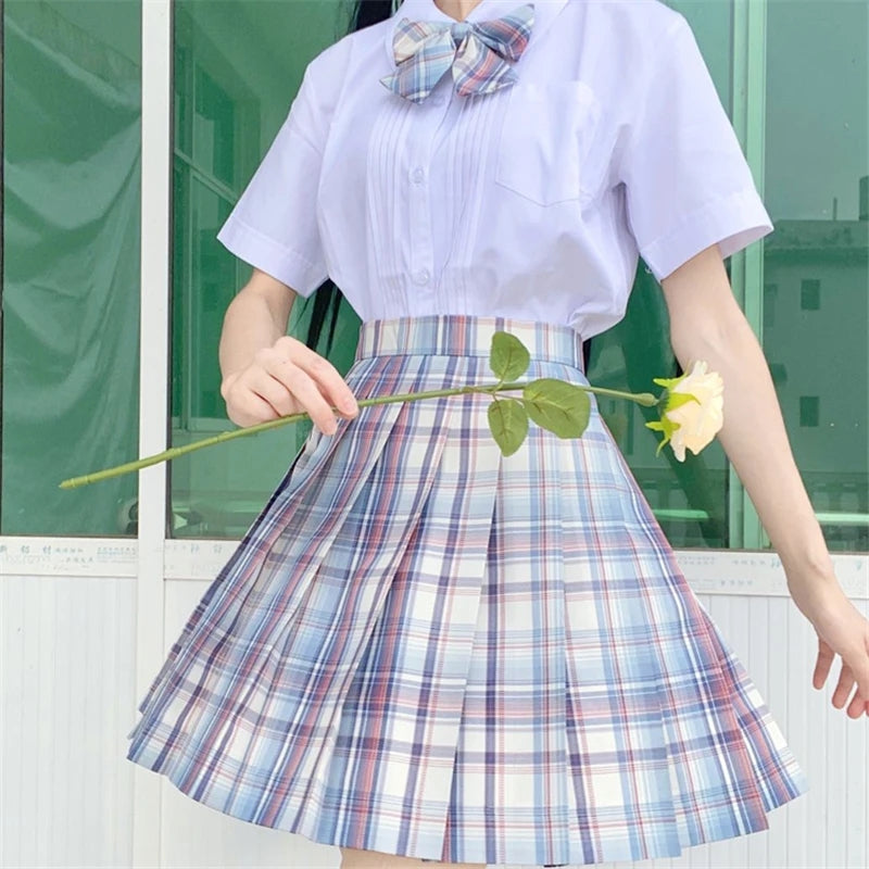 "JK BLUE PURPLE PLAID" SKIRT N051902