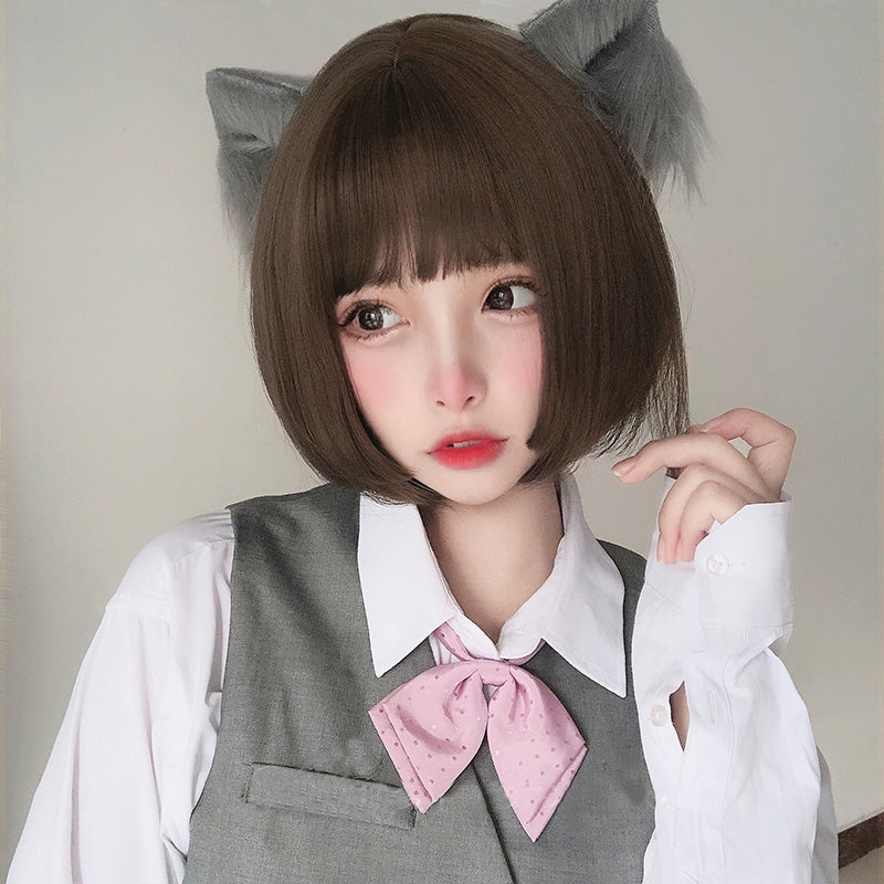 [@never_forget_the_scars ] "LOLITA BOBO SHORT STRAIGHT" WIG N022101