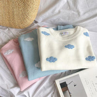 "3 COLORS CLOUDS KNIT" SWEATER N072803