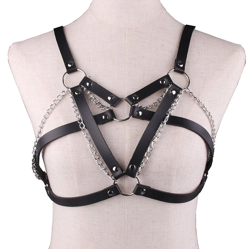 PUNK PU METAL CHAIN SEXY BELT UB2481