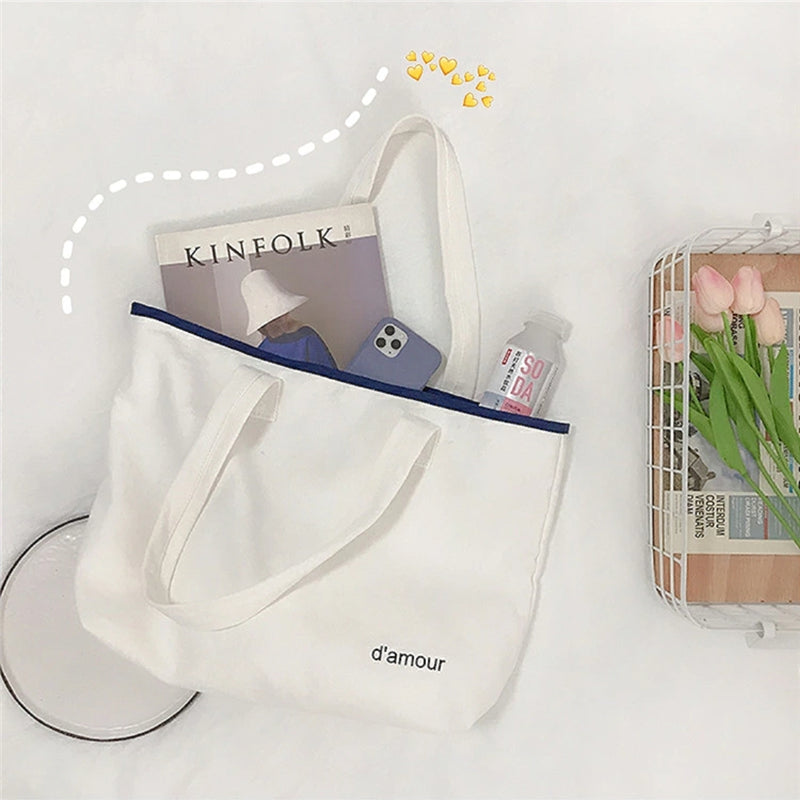 "HARAJUKU BLUE WHITE CANVAS" BAG UB2416