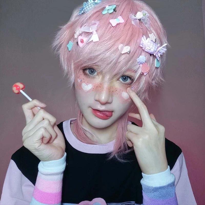 [@louistato ]"LOLITA CUTE PINK SHORT" WIG N022404
