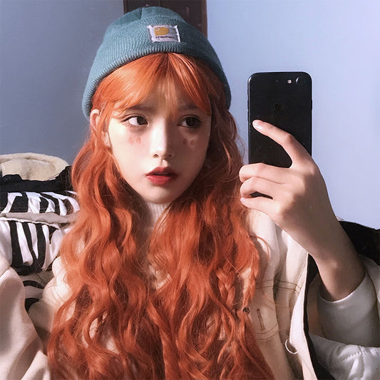 "DIRTY ORANGE CUTE WOOL CURLY" WIG N101304