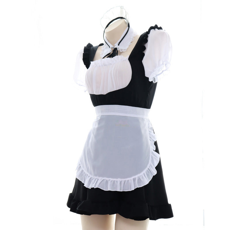 "BLACK WHITE TRANSLUCENT" MAID OUTFIT N031505