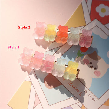 "BEAR CANDY COLORFUL GRADIENT" HAIRPIN N031002