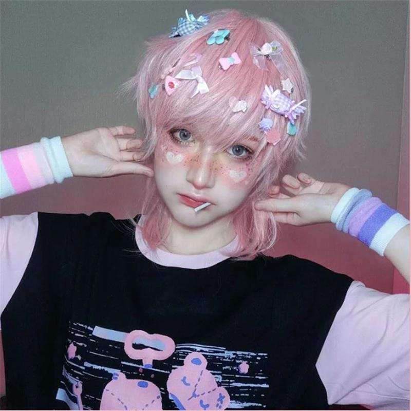 [@louistato ]"LOLITA CUTE PINK SHORT" WIG N022404