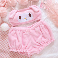 "PLUSH EARS  EMBROIDERY " LINGERIE BLOOMERS PAJAMAS SUIT N081101