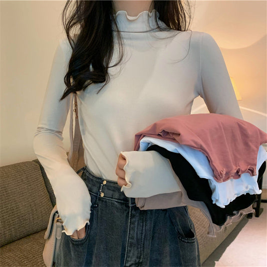 "FIVE COLORS HALF HIGH COLLAR BASE" SHIRT N110507