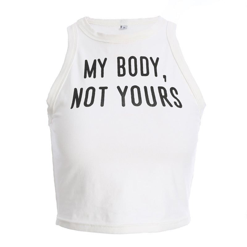"MY BOOY, NOT YOURS" CROP TOP N090211