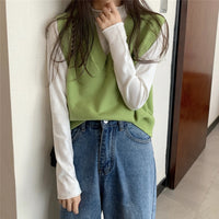"6 COLORS "VEST + KNITTED SHIRT" TWO-PIECE SUIT N092306