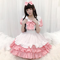 "LOLITA CUTE CAT PAW BOW PINK MAID" OUTFIT N022408