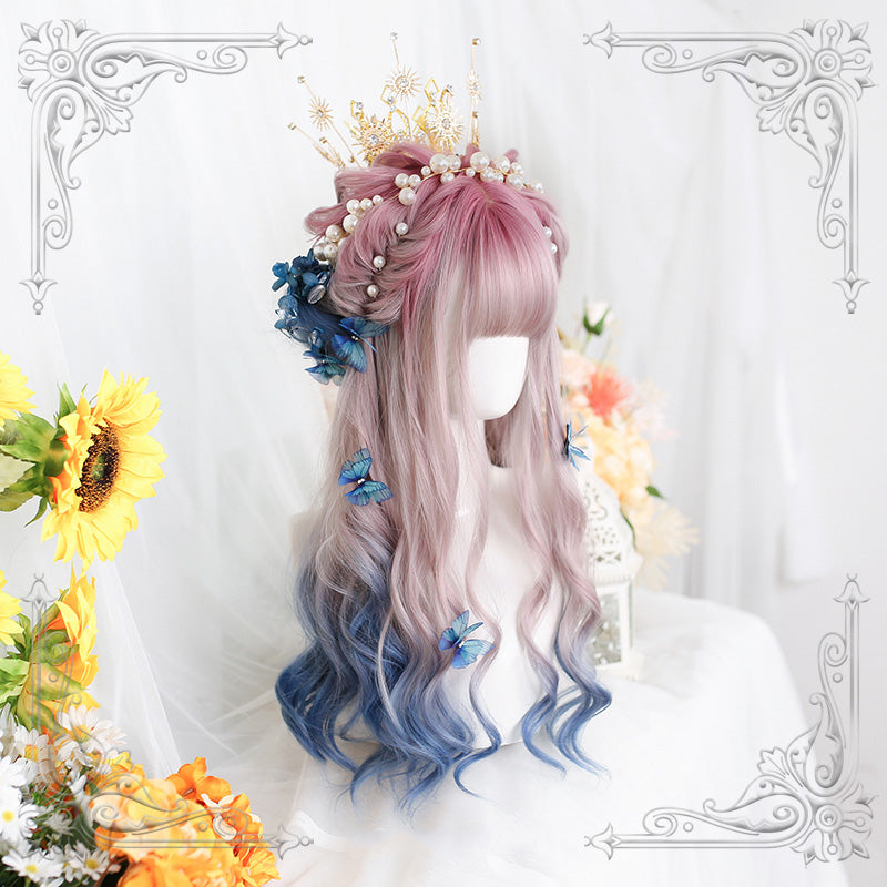 Lolita Pink Long Curly Wig YV46117