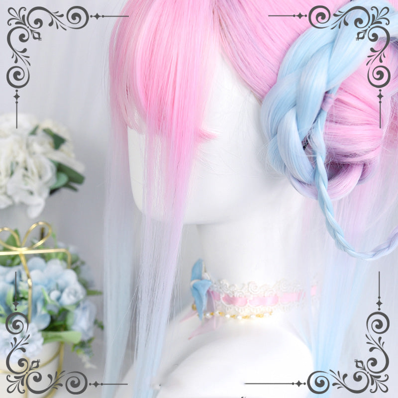 Lolita Pink Blue Gradient Wig N012207