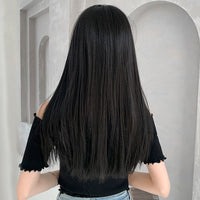 [@addyharajuku] Natural Air White Bangs Gradient Long Straight Wig UB2556