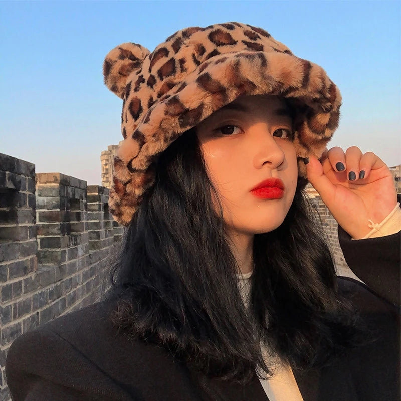 "STUFFED BEAR EARS FISHERMAN" HAT UB2467