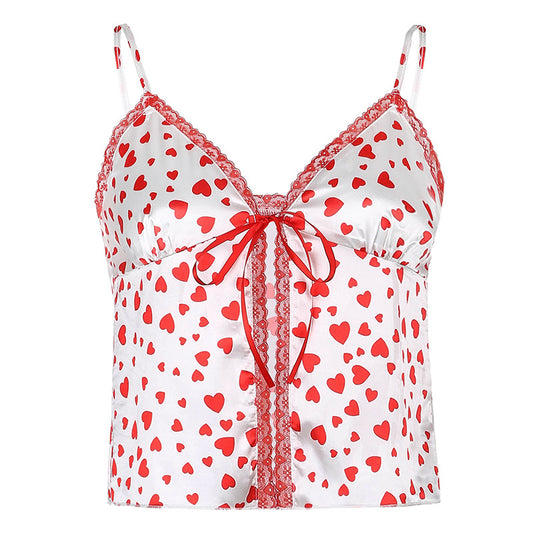 "LOVE PRINTED BOW" VEST N022605