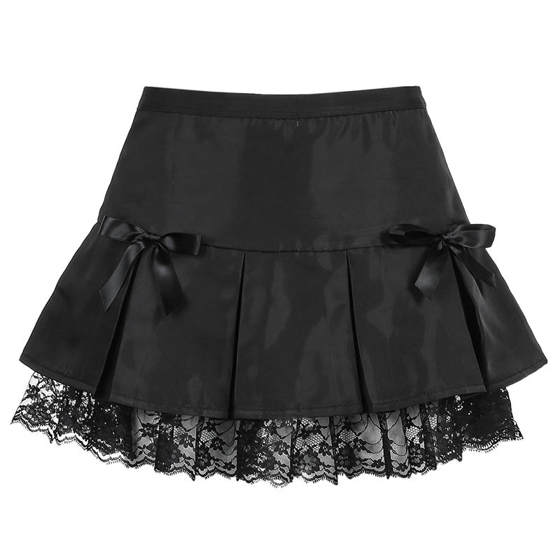 [@resauvi] "DARK BOW LACE" PLEATED N030202