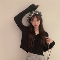 "SIX COLOR KNITTED CROP" CARDIGAN N110510