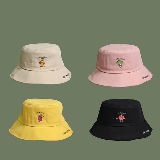 "VEGETABLE EMBROIDERY FISHERMAN" HAT N051810