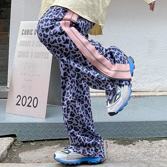 "LEOPARD PINK STRIPED" PANTS N012007