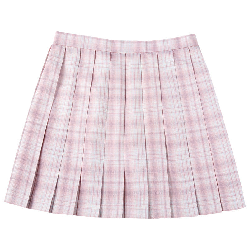 "JK PASTEL PINK PLAID" SKIRT UB2372
