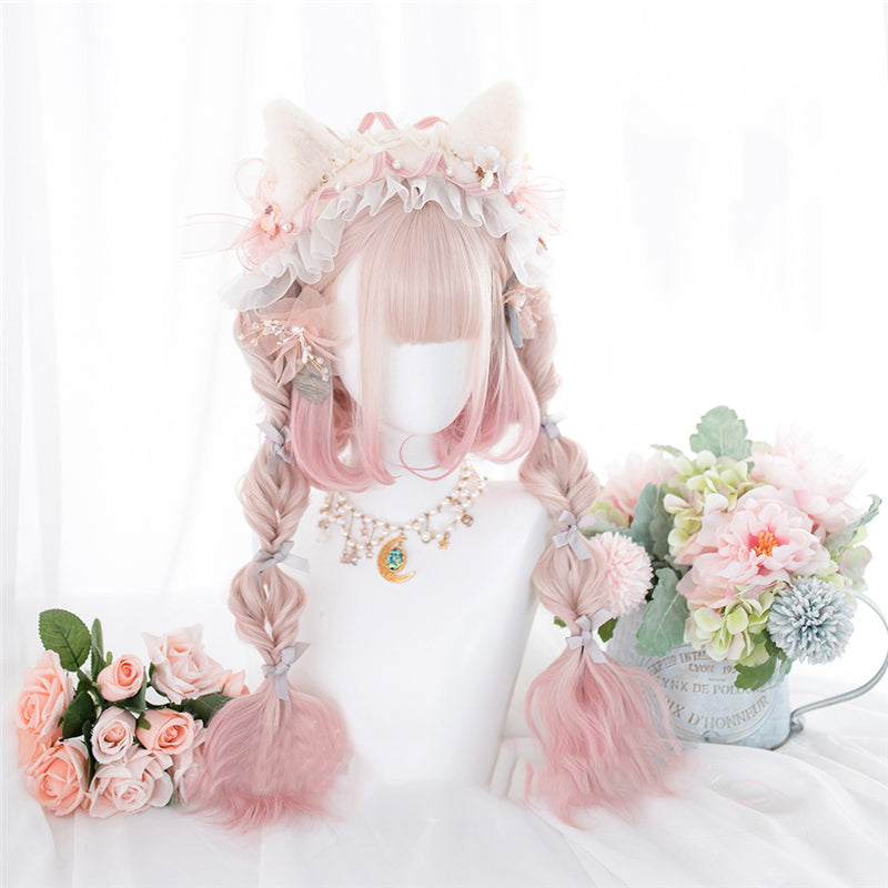 "LOLITA CHERRY PINK DOUBLE PONYTAIL" WIG N012809