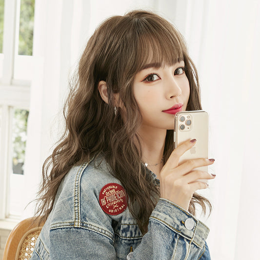 NATURAL BANGS FLUFFY LONG CURLY WIG UB2551