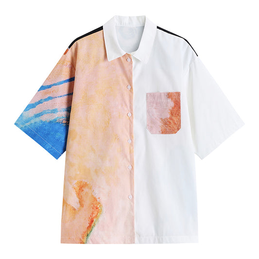 "SUMMER RETRO COLOR BLOCK" SHIRT N081706
