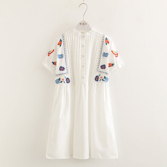 BLUE/WHITE BUTTERFLY PRINT DRESS UB2494