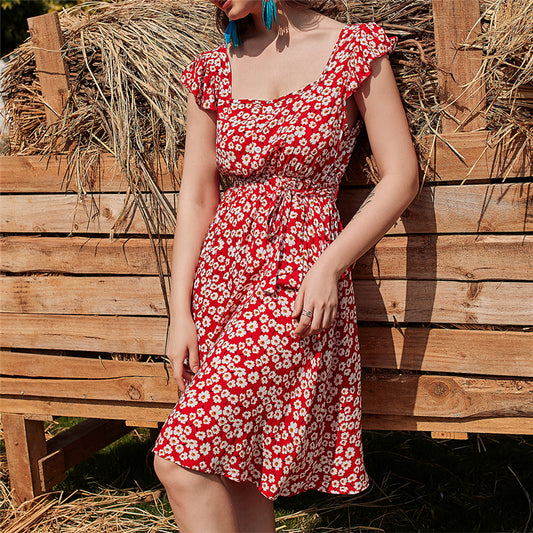 "IDYLLIC FLORAL CHIFFON" DRESS N030802