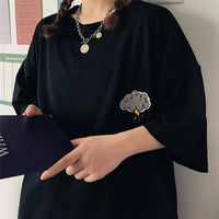 "BLACK/WHITE WEATHER EMBROIDERED" T-SHIRT UB2361