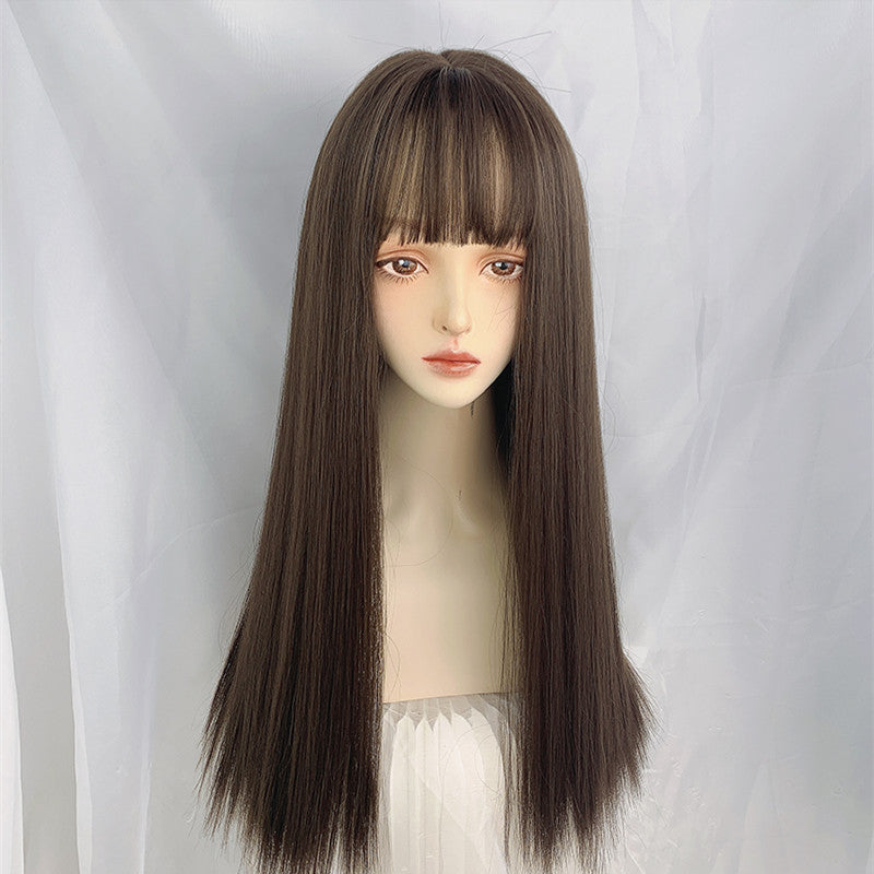 "COLD BROWN LONG STRAIGHT" WIG N101409