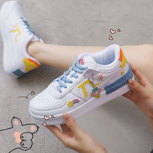 CUTE BLUE/YELLOW CASUAL SNEAKERS UB2750