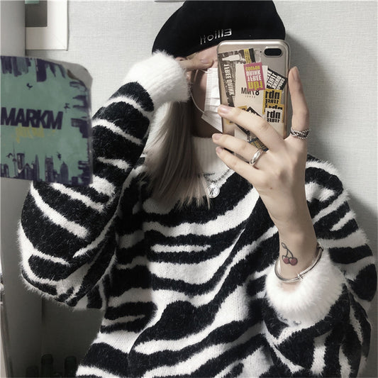 "ZEBRA PRINT" SWEATER N012001