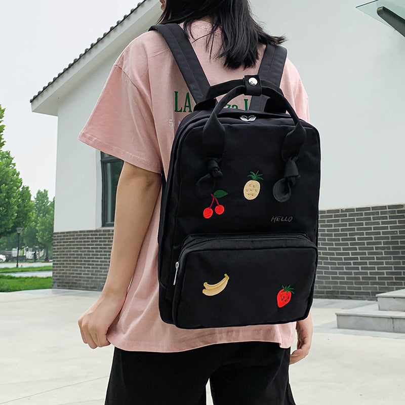 "FRUIT EMBROIDERY" BACKPACK N082606
