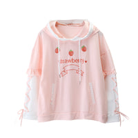 "CUTE STRAWBERRY EMBROIDERY" HOODED N050703