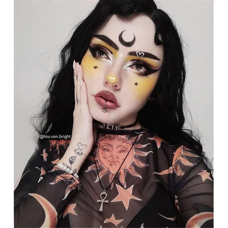 [@lou.von.bright ] “SUN MESH” SHIRT W022205