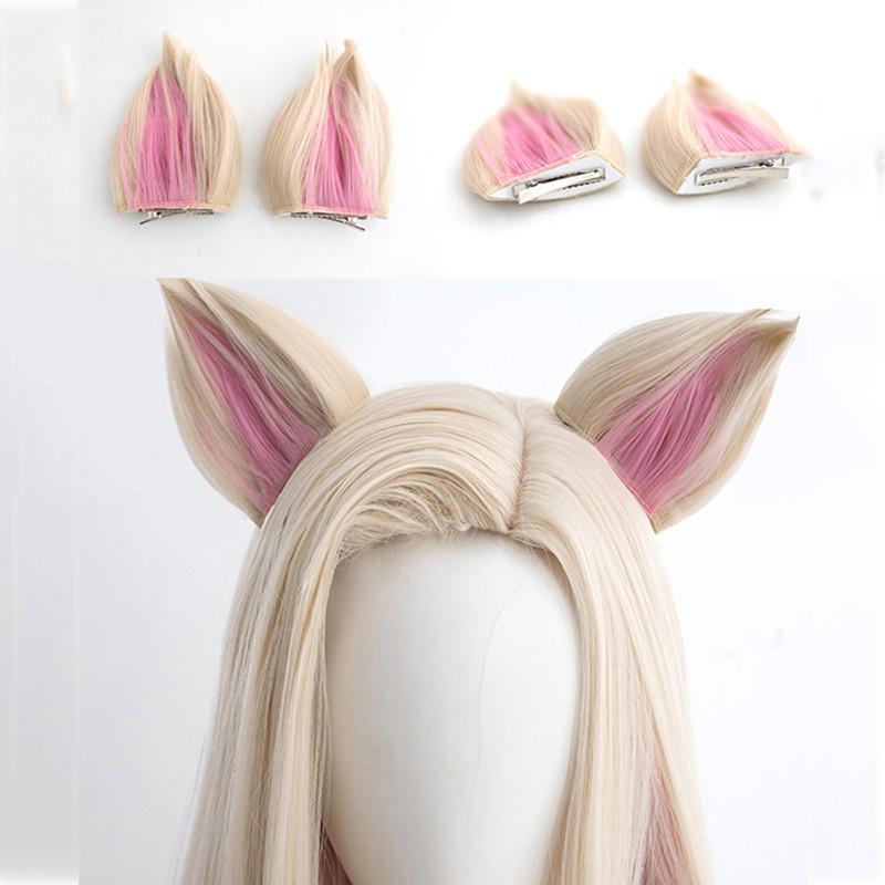[@mademlush_cosplay ] "COSPLAY KDA AHRI YELLOW PINK GRADIENT" WIG N022401