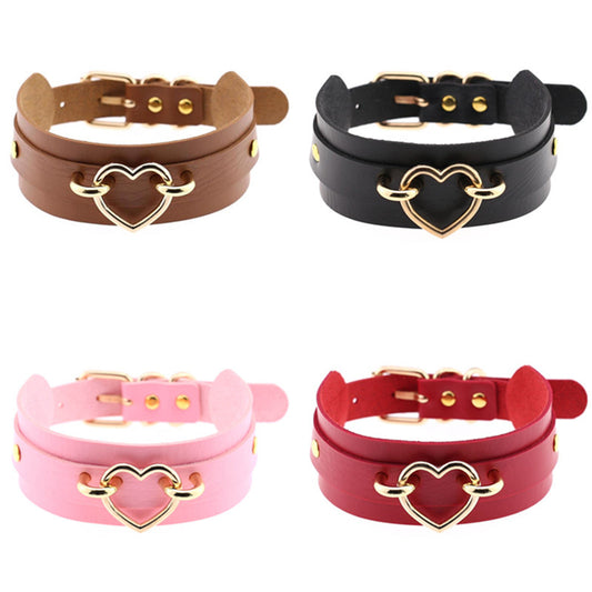 SEXY PEACH HEART CHOKERS UB3175