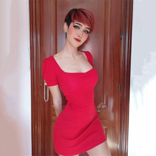 [@nyukix] "LANTERN SLEEVES" DRESS S032402