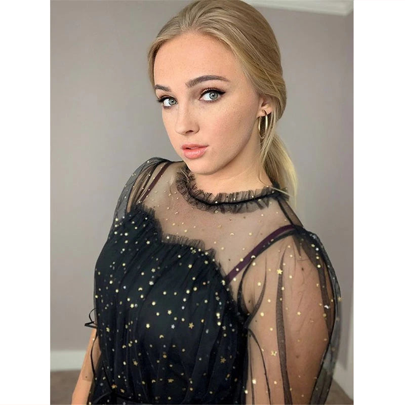 "4 COLORS FAIRY PAILLETTE LACE TULLE" DRESS K082301